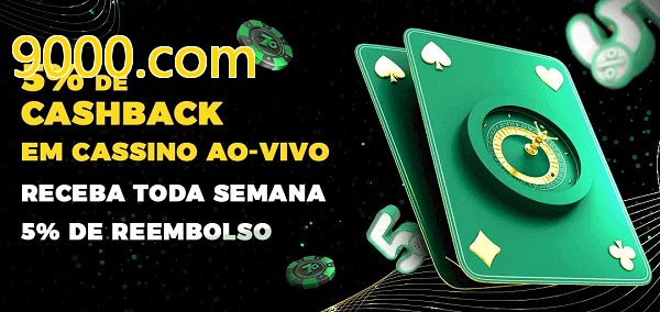 Promoções do cassino ao Vivo 9000.com